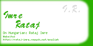 imre rataj business card